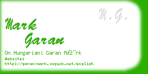 mark garan business card